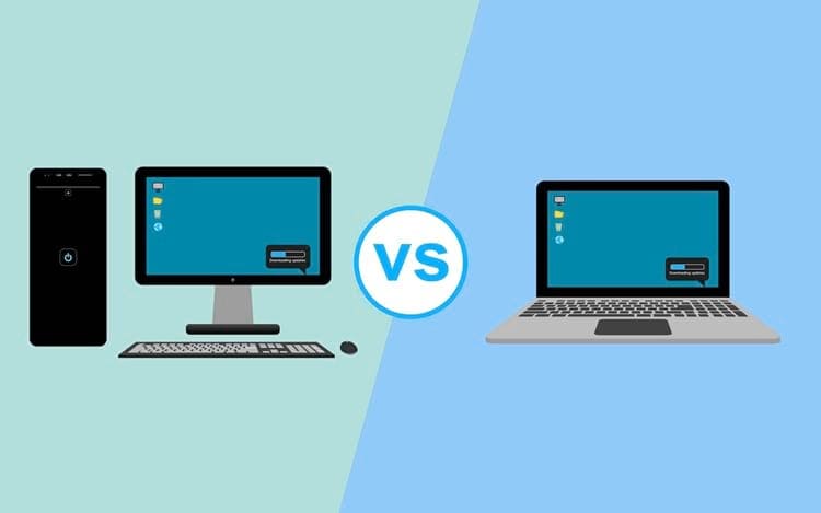 Desktop vs Notebook - As principais diferenças, imagem ilustrativa entre um desktop e um notebook